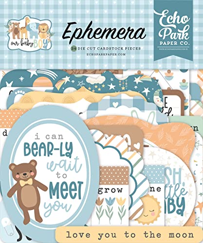 Echo Park Cardstock Ephemera 33/Pkg-Icons, Our Baby Boy von Echo Park Paper Company