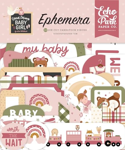 Echo Park Cardstock Ephemera 33/Pkg-Icons, Special Delivery Baby Girl von Echo Park Paper Company