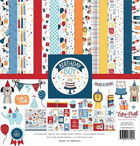 Echo Park Collection Kit 12"X12"-Birthday Boy IB263016 von Echo Park Paper Company