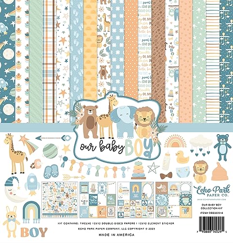 Echo Park Collection Kit 30,5 x 30,5 cm – Unser Baby Boy von Echo Park Paper