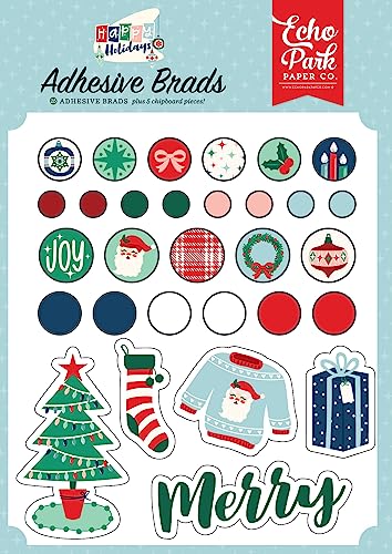 Echo Park Decorative Brads-Happy Holidays von Echo Park Paper Company