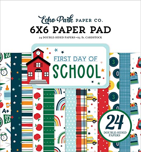 Echo Park Double-Sided Paper Pad 6"X6" 24/Pkg-First Day Of School von Echo Park Paper Company