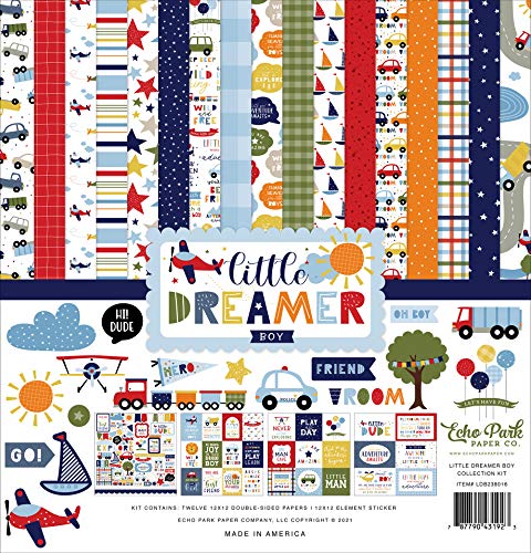 Echo Park Paper 647843 Little Dreamer Boy Collection Kit, 12 x 12 von Echo Park Paper Company