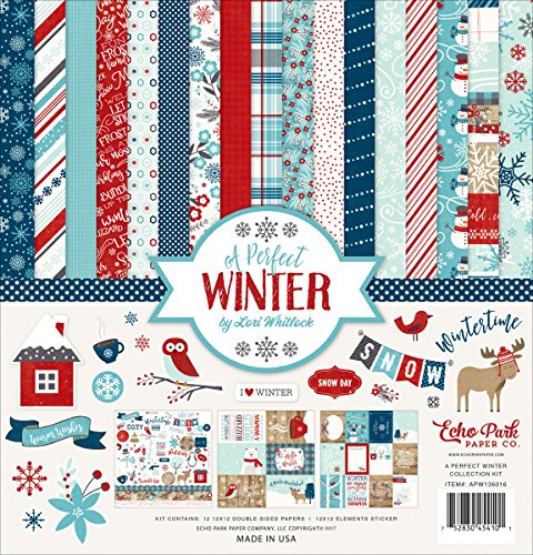 Echo Park Paper Company A Perfect Collection Kit Winterkollektionsset, EIN Perfekter Winter, 12-x-12-Inch von Echo Park Paper Company