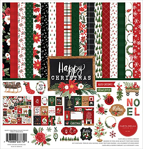 Echo Park Paper Company CBXM140016 Happy Christmas Collection Kit Papier, multi von Echo Park Paper Company