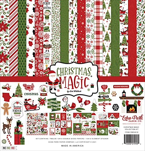 Echo Park Paper Company CM254016 Christmas Magic Collection Kit Papier, multi, 12-x-12-Inch von Echo Park Paper Company