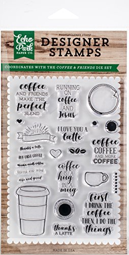 Echo Park Paper Company Coffee & Friends Stamp Echo Park Stempel CFFEE & FR, Kaffee & Freunde, Einheitsgröße von Echo Park Paper Company