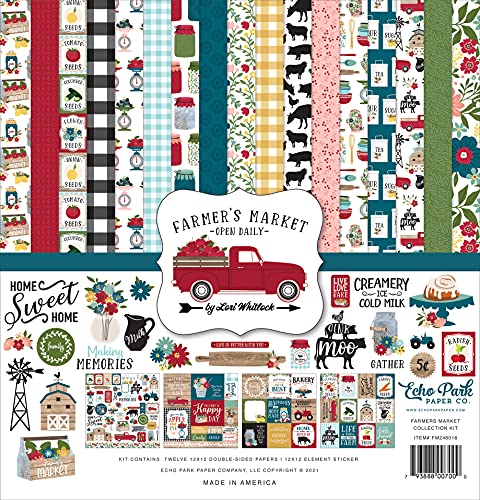 Echo Park Paper Company FM248016 Farmer's Market Collection Kit Papier, multi, 12-x-12-Inch von Echo Park Paper Company