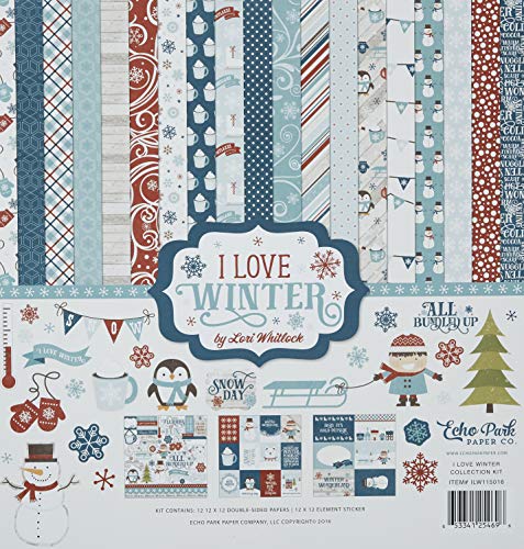 Echo Park Paper Company I Love Winter Collection Kit, weiß, 12-x-12-Inch von Echo Park Paper