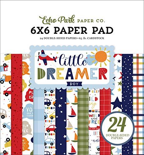 Echo Park Paper Company LDB238023 6x6 Paper Pad Papier, Little Dreamer Boy Papierblock, 15 x 15 cm von Echo Park Paper Company