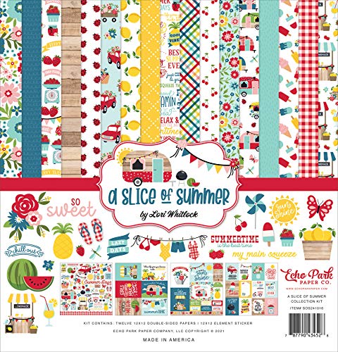 Echo Park Paper Company SOS241016 A Slice Of Summer Collection Kit Papier, 12-x-12-Inch von Echo Park Paper Company