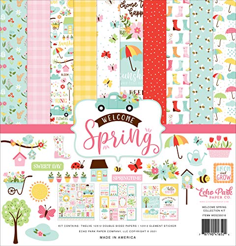 Echo Park Paper Company WES235016 Welcome Spring Collection Kit Papier, 12-x-12-Inch von Echo Park Paper Company