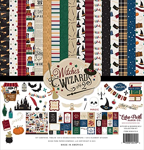 Echo Park Paper Company Witches & Wizards No.2 Collection Kit Papier, mehrfarbig, 30,5 x 30,5 cm von Echo Park Paper