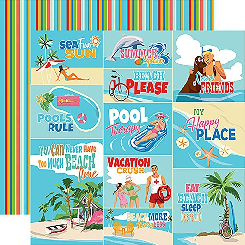 Echo Park Summer Splash Double-Sided Cardstock 12"X12"-Scene Journaling Cards von Echo Park Paper Company