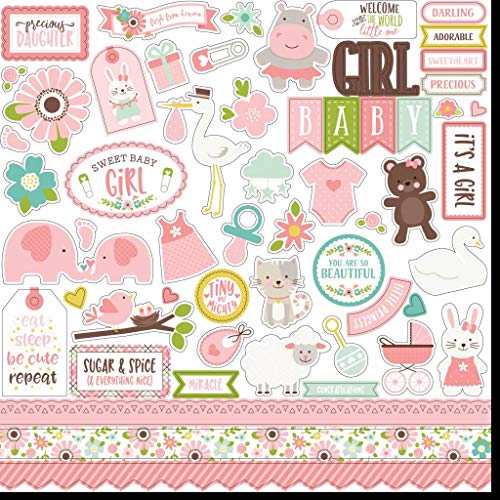 Echo Park Sweet Baby Girl Cardstock Stickers 12"X12"-Elements von Echo Park Paper Company