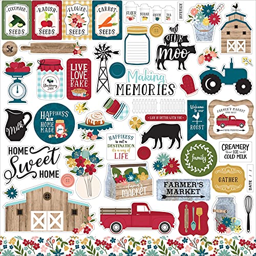 Farmer's Market Cardstock Stickers 12"X12"-Elements -FM248014 von Echo Park Paper Company