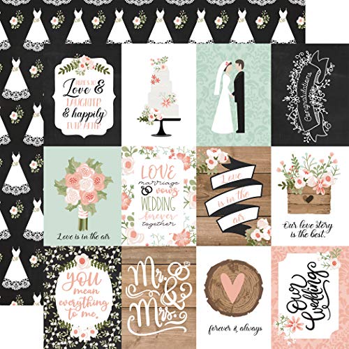 Our Wedding Double-Sided Cardstock 12"X12"-3"X4" Journaling Cards von Echo Park Paper Company