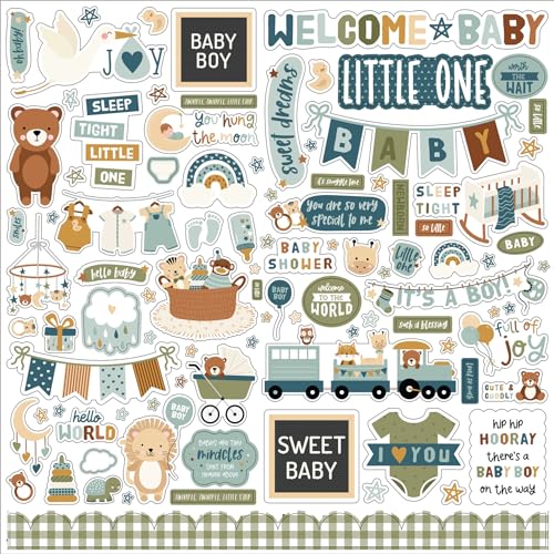 Special Delivery Baby Boy Cardstock Stickers 12"X12"-Elements von Echo Park Paper Company