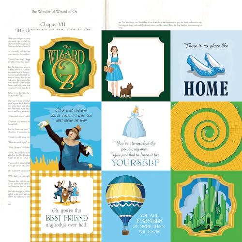 Wizard Of Oz Double-Sided Cardstock 12"X12"-4X4 Journaling Cards von Echo Park Paper Company