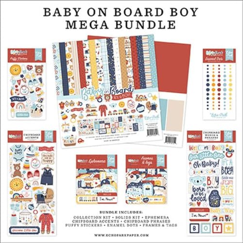 Baby On Board – Boy Mega Bundle von Echo Park Paper