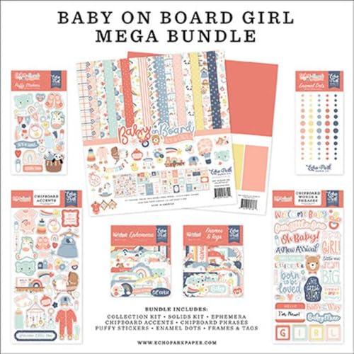 Baby On Board – Girl Mega Bundle von Echo Park Paper