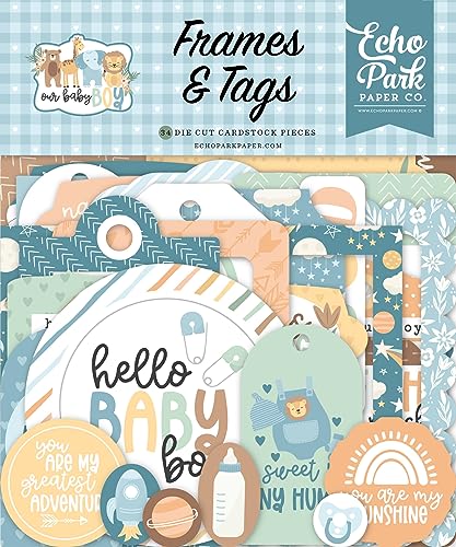 Echo Park Cardstock Ephemera 33/Pkg-Frames & Tags, Our Baby Boy Echo Park Cardstock Ephemera 33/Pkg-Frames & Tags, Our Baby Boy von Echo Park Paper