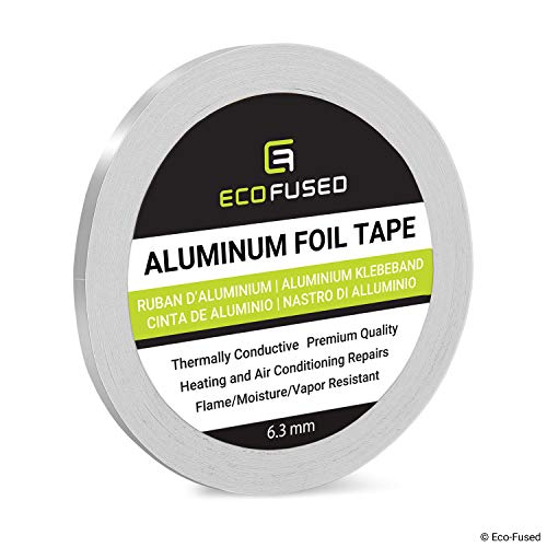 Eco-Fused Premium-Klebeband aus Aluminiumfolie - Reparatur von Heizungs- und Klimaanlagen - Wärmeleitend, flamm- / feuchtigkeits- / dampfbeständig - Reflektierend für Wärme und Licht - Home Interieur von Eco-Fused