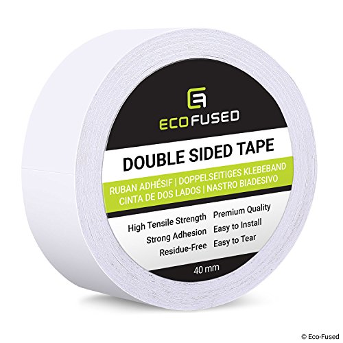 Eco-Fused Premium doppelseitiges Klebeband - Breite: 40 mm - Länge: 25 m - Für Kunst und Handwerk, DIY und Büro - Schnell und einfach anwendbar auf Papier, Glas, Kunststoff, Holz, Metall und Stoff von Eco-Fused