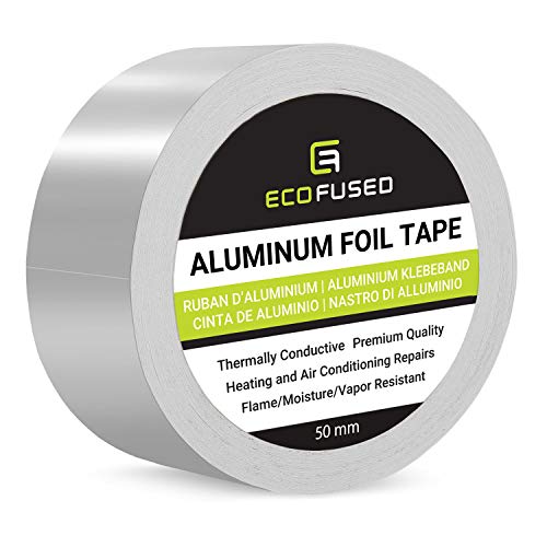 Eco-Fused Premium-Klebeband aus Aluminiumfolie - Reparatur von Heizungs- und Klimaanlagen - Wärmeleitend, flamm- / feuchtigkeits- / dampfbeständig - Reflektierend für Wärme und Licht - Home Interieur von Eco-Fused