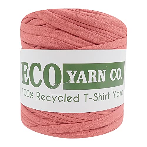 Salmon Pink T-Shirt-Garn aus recycelter Baumwolle, 120 m (700 g) von Eco Yarn Co