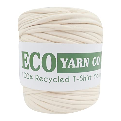 T-Shirt-Garn aus recyceltem Baumwolljersey, Helltaupe, 120 m (700 g) von Eco Yarn Co