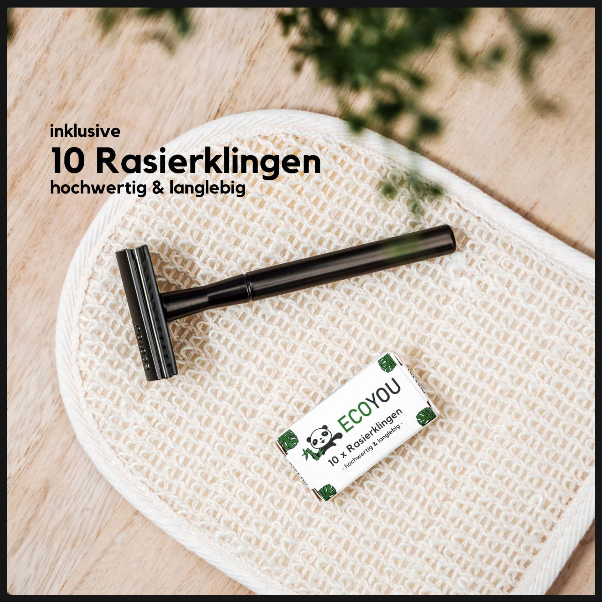 Ecoyou Rasierhobel Metallic Inkl. 10 Klingen, Damen Und Herren - Nassrasierer & Sicherheitsrasierer von EcoYou