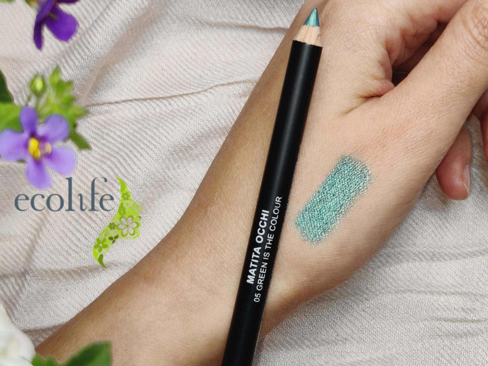 Bio-Smaragdgrüner Augenstift 05, Veganes Und Sauberes Make-Up, Hergestellt in Italien von EcolifeCosmetics