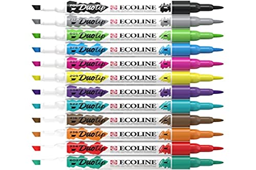 Ecoline Craftelier Aquarellstift mit doppelter Spitze, Duotip Ocre Dark 407 von Ecoline