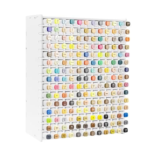 Ecopandy Marker-Aufbewahrungsregal, 180 Löcher, effizienter Marker-Organizer, verbesserter dicker PVC-Board-Markerhalter, Malstift-Aufbewahrung, stabile Schraubbefestigung, verstellbare Trennwände, von Ecopandy