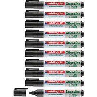 edding 21 EcoLine Permanentmarker schwarz 1,5 - 3,0 mm, 10 St. von Edding