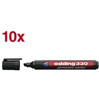 edding 330 Permanentmarker schwarz 1,0 - 5,0 mm, 10 St. von Edding