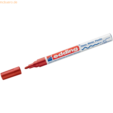 10 x Edding Glanzlack-Marker edding 751 rot von Edding