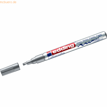 10 x Edding Glanzlack-Marker edding 753 creative 1-2,5mm silber von Edding