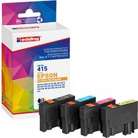 edding EDD-415  schwarz, cyan, magenta, gelb Druckerpatronen kompatibel zu EPSON T1295L, 4er-Set von Edding