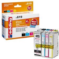 edding EDD-619  schwarz, cyan, magenta, gelb Druckerpatronen kompatibel zu EPSON 35XL / T3596XL, 4er-Set von Edding