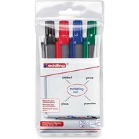 edding retract 12 Whiteboard-Marker farbsortiert 1,5 - 3,0 mm, 4 St. von Edding