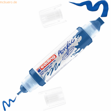 Edding Acrylmarker Double Liner edding 5400 3D enzianblau von Edding