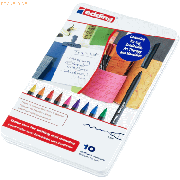 Edding Fasermaler edding 1200 colourpen 1mm VE=10 Farben von Edding