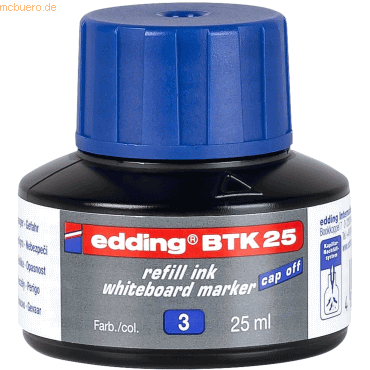 Edding Nachfülltinte edding BTK 25 für edding Boardmarker 25ml blau von Edding