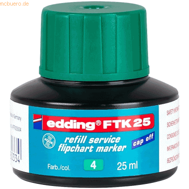 Edding Nachfülltinte edding FTK 25 für edding Flipchartmarker 25ml grü von Edding