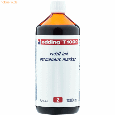 Edding Nachfülltinte edding T 1000 für edding Permanentmarker 1000ml r von Edding