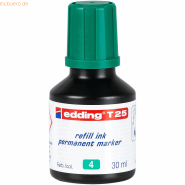 Edding Nachfülltinte edding T 25 für edding Permanentmarker 30ml grün von Edding