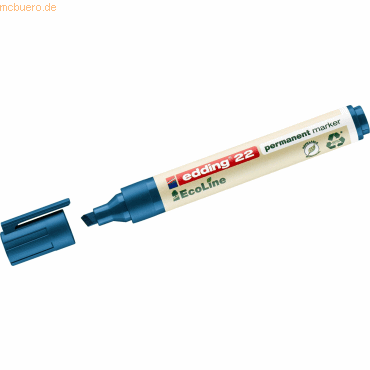 Edding Permanentmarker edding 22 EcoLine nachfüllbar 1-5mm blau von Edding