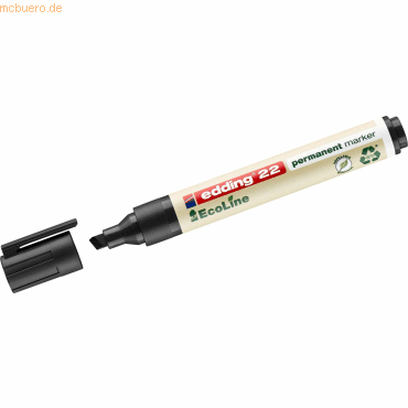 Edding Permanentmarker edding 22 EcoLine nachfüllbar 1-5mm schwarz von Edding